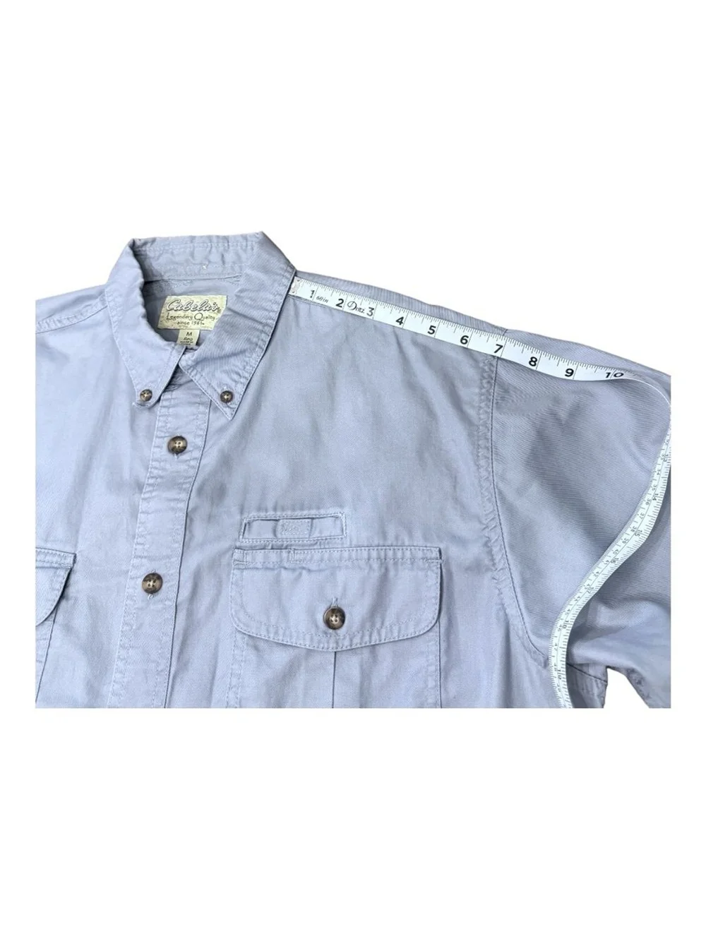 . Cabela’s Legendary Quality Shirt Long Sleeve Button Up Light Blue Men’s Size M